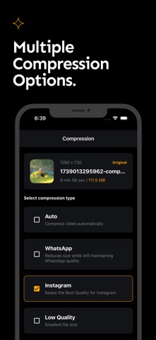 Compresso - Video Compressor iPhone screenshot