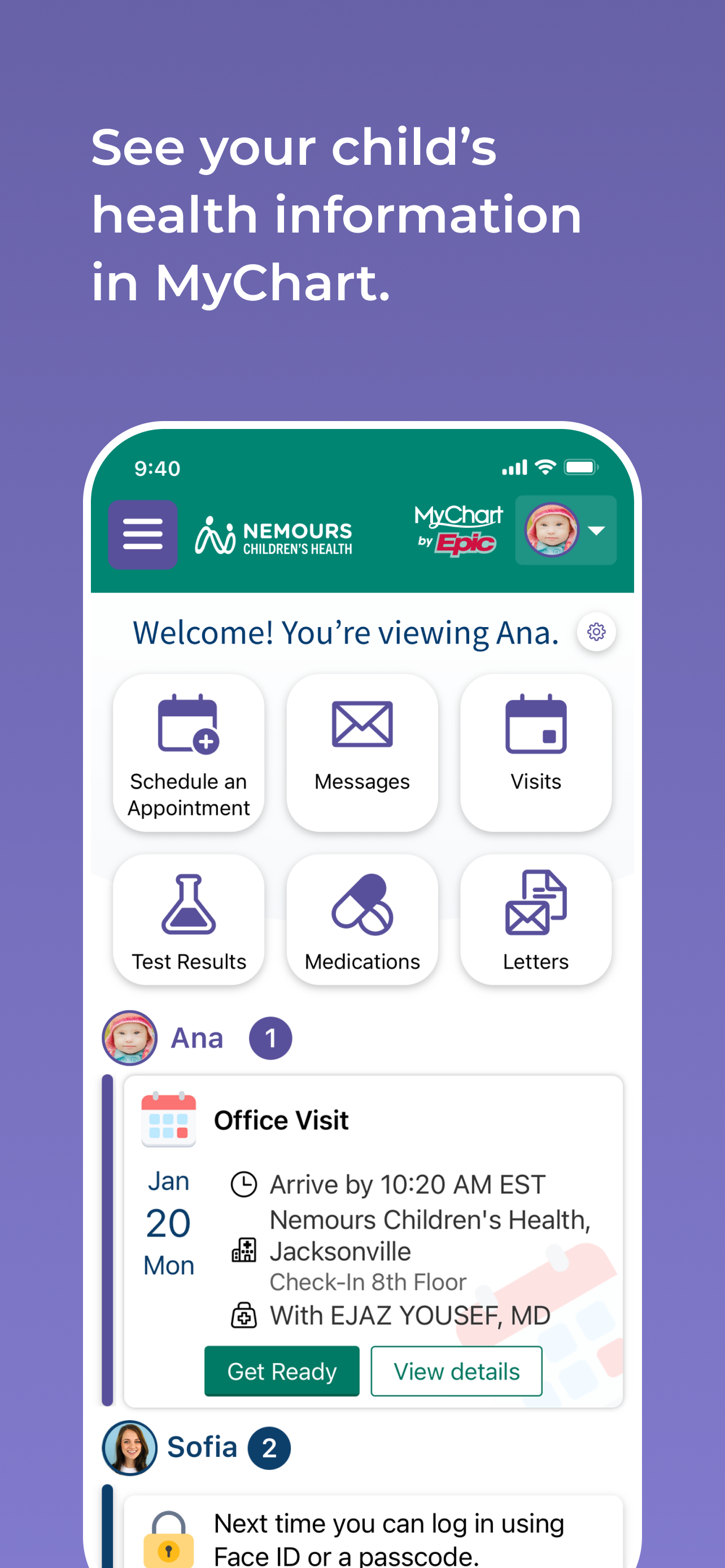 Nemours Children’s MyChart