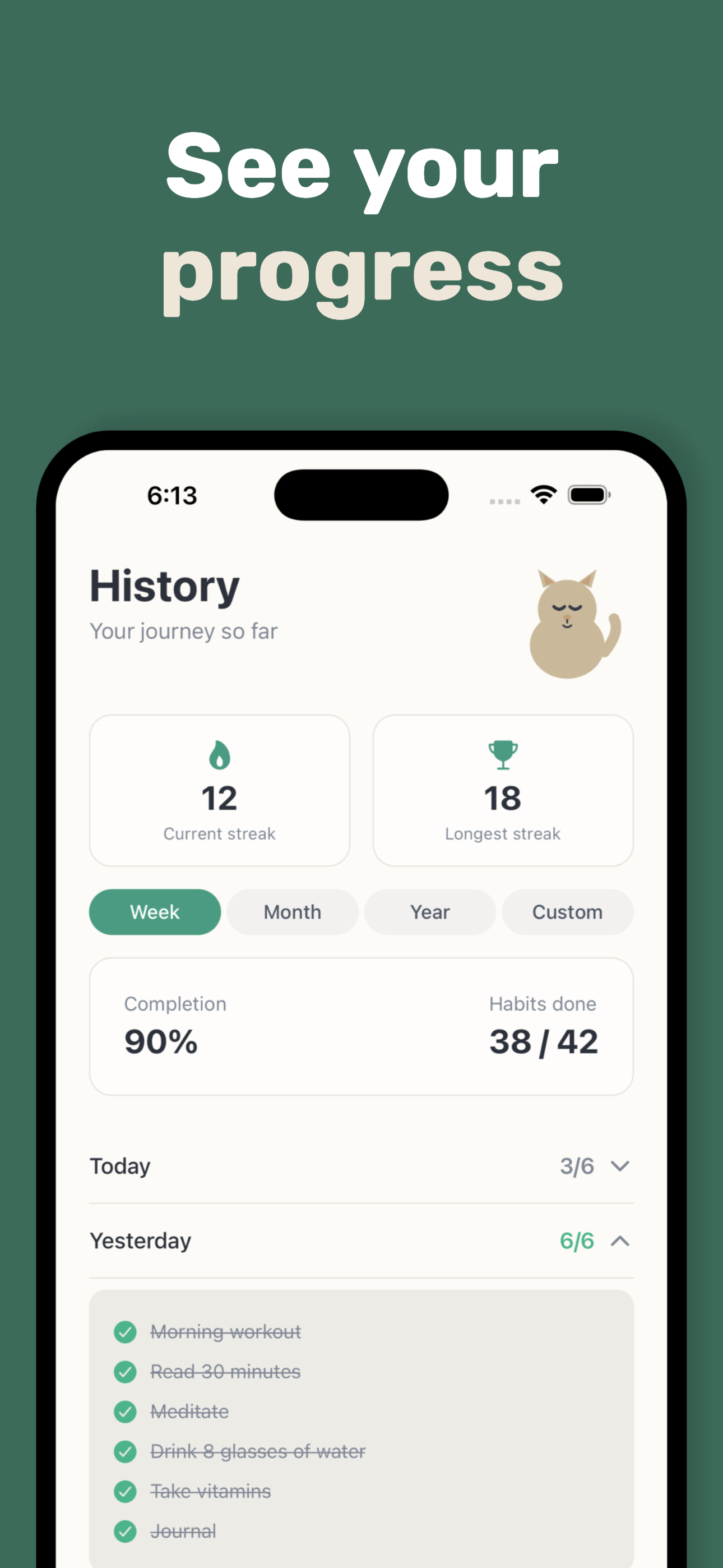 Habcat: Simple Habit Tracker screenshot 3