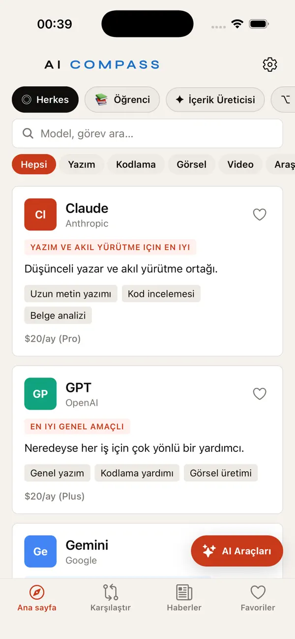 Screenshot #2 pour AI Compass