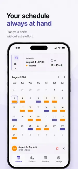 Shift Planner - Work Schedule screenshot 1