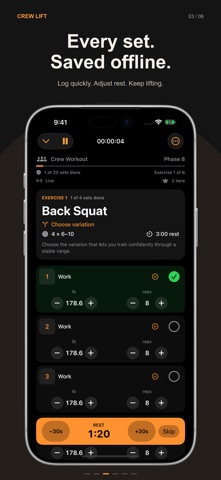 Crew Lift: Gym Tracker Screenshot 3 of 6