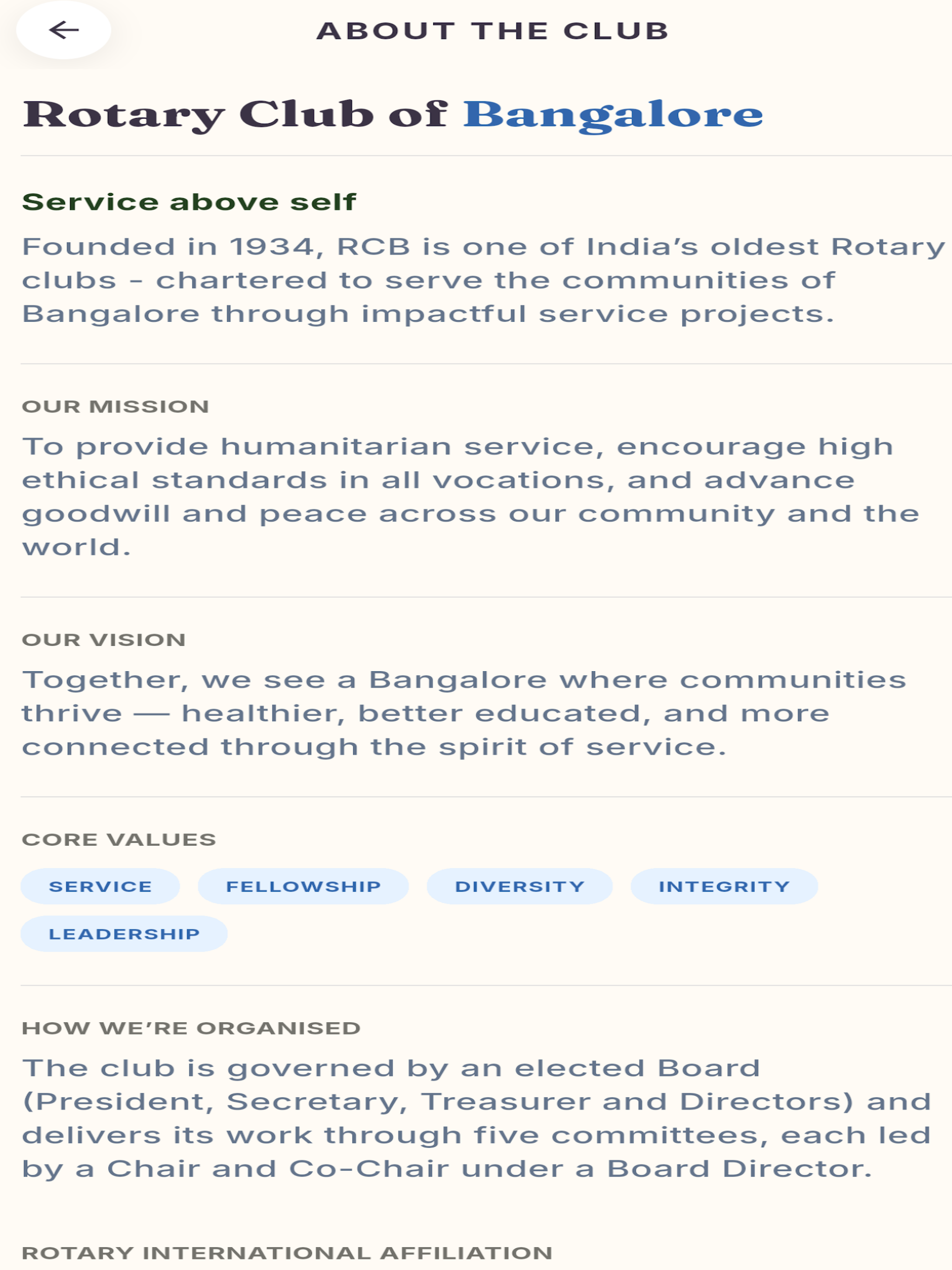 Rotary Club of Bangalore screenshot 11