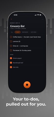 Quivo: AI Voice Note Taker iPhone screenshot