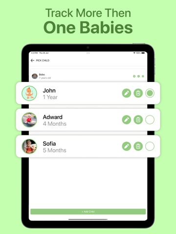 Baby Tracker: Feeding & Growth iPad screenshot