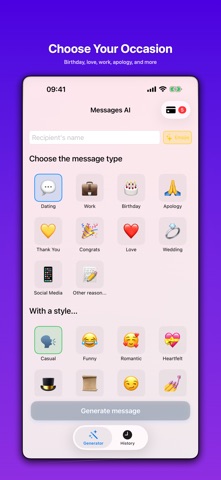 MessagesAI - Text Generator screenshot