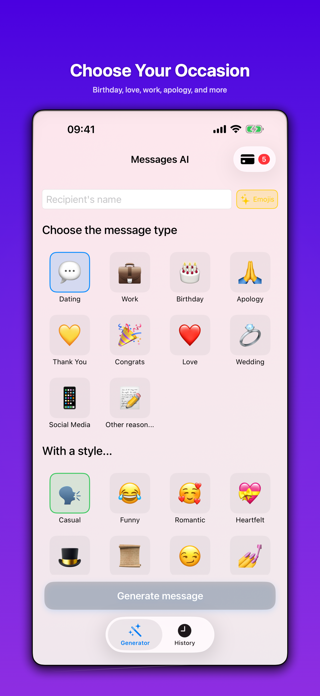 MessagesAI - Text Generator Screenshot 2 of 7