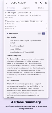 LawHero - HK Legal AI iPhone screenshot