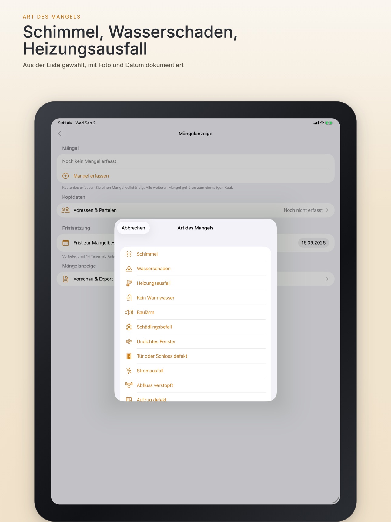 Screenshot 2 of Mängelanzeige & Mietminderung