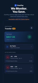 Overpay - Flight Price Tracker screenshot