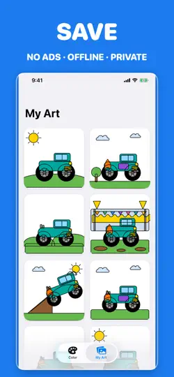 Capture d'écran de Monster Truck Coloring Kids sur iPhone 1