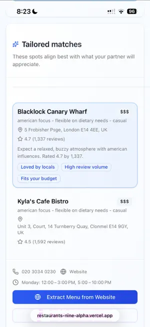 Restaurant Scout screenshot 3