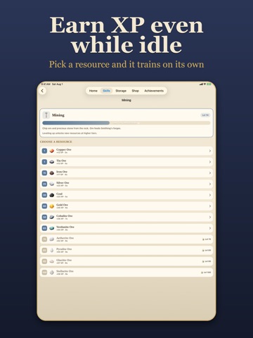 Quiet Grind — Idle RPG iPad screenshot
