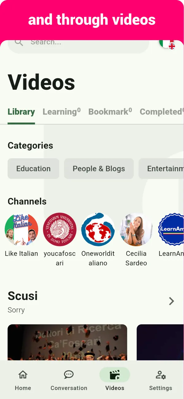 Screenshot #3 pour Italian  - Listening Speaking