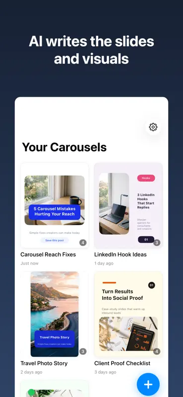 Carousel: AI Posts for Insta screenshot 1 of 7