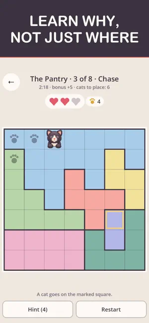 Catdoku Queens: Logic Puzzle screenshot 2