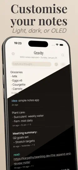 Captura de pantalla de Gravity – Minimal Notes en iPhone 4