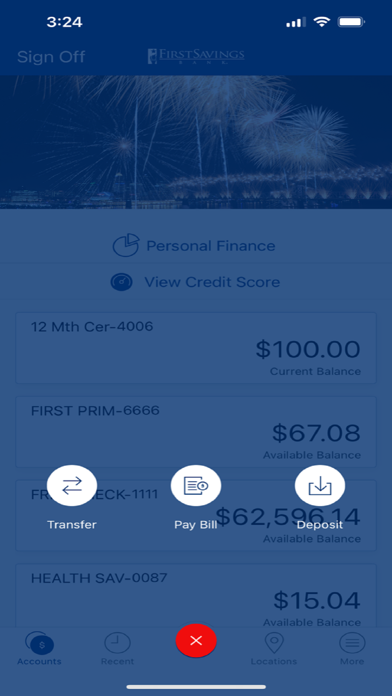 First Savings Bank Personal iPhone screenshot 3 - Finance app