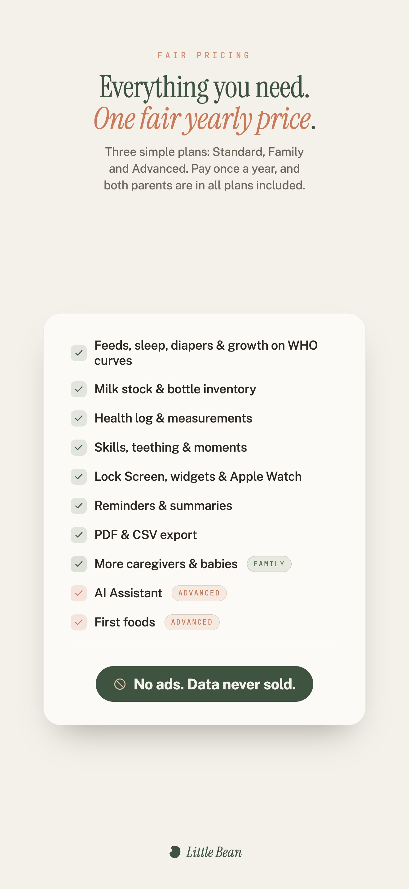 Little Bean: Baby Tracker screenshot 2