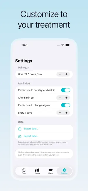 Teether: Aligner Timer screenshot 4