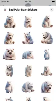sad polar bear stickers iphone screenshot 1