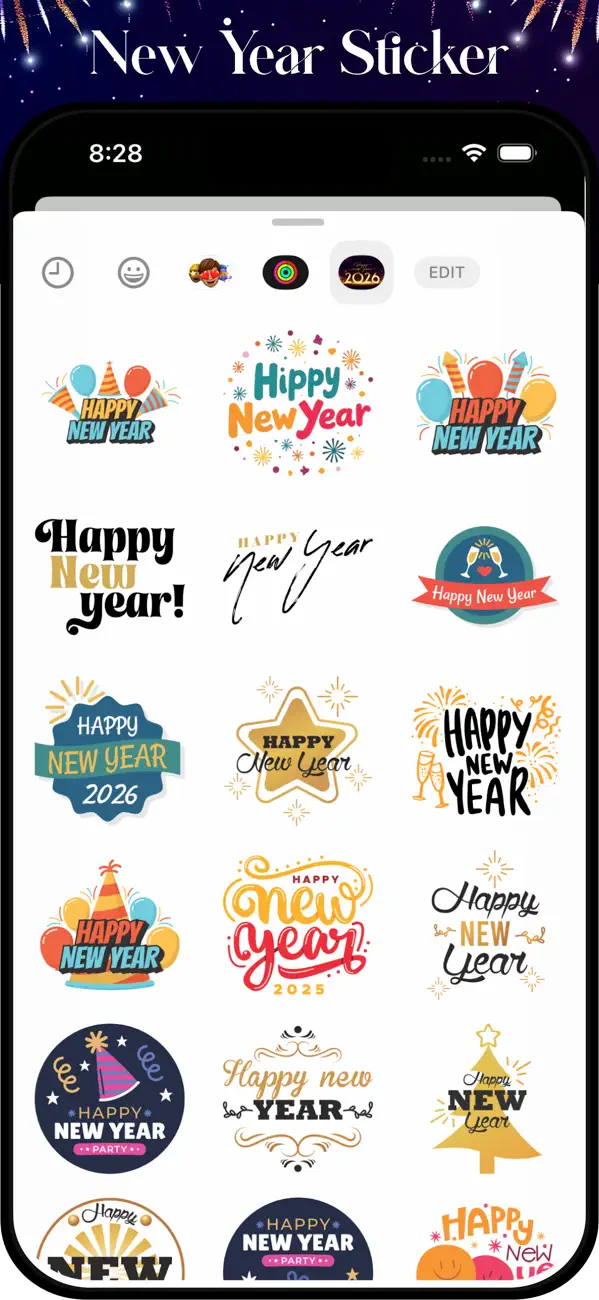 Screenshot #2 pour New Year Animated Stickers !