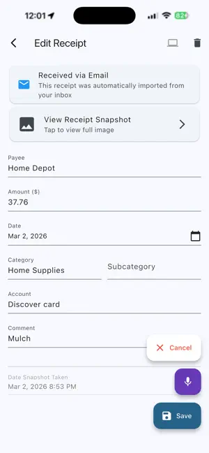 AceMoney Receipts screenshot 2