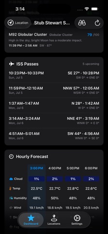 Astro Conditions iPhone screenshot