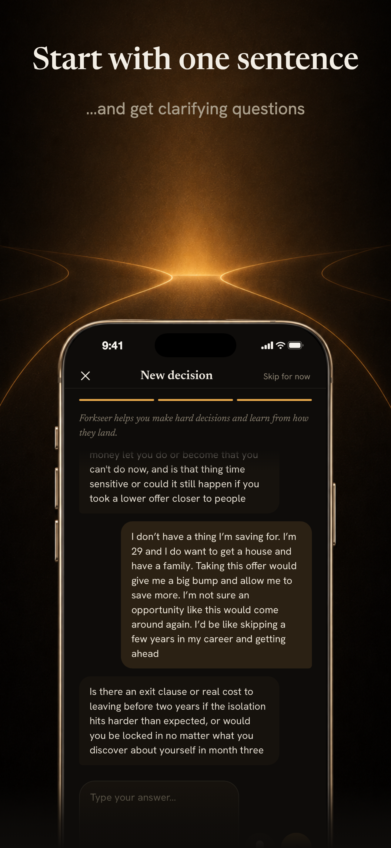 Forkseer: AI Decision Journal screenshot 4