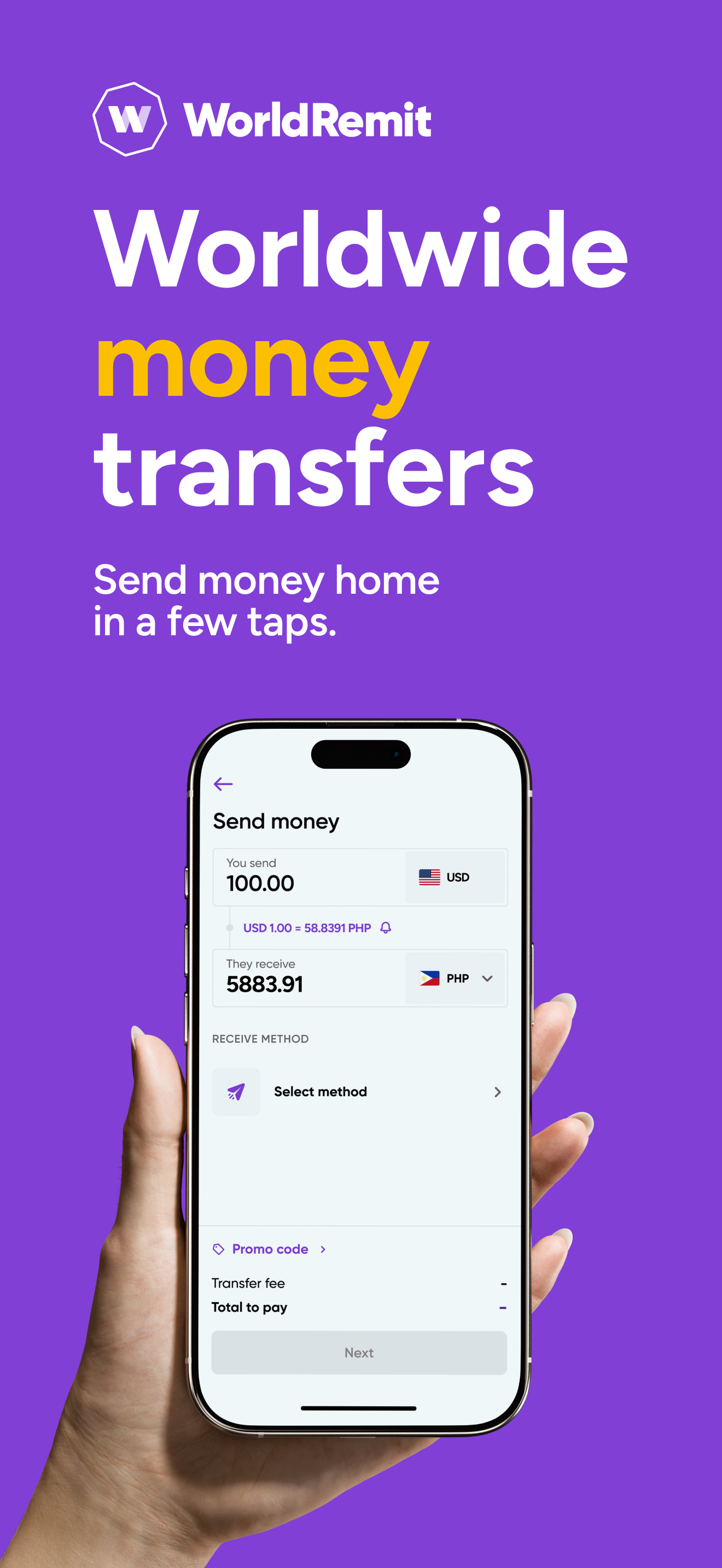 WorldRemit: Money Transfer App