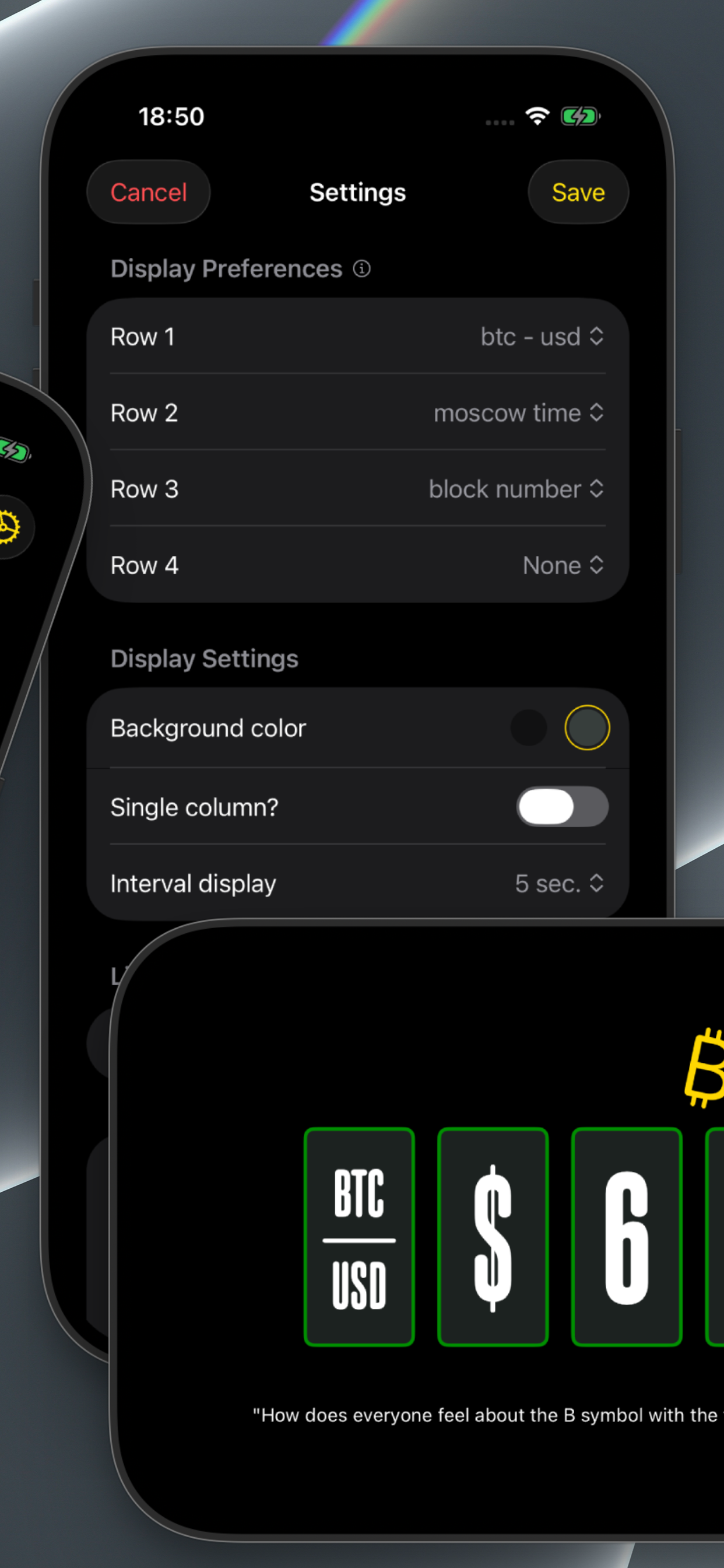 iBlockClock: BTC Price Widget