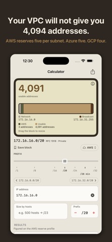 IP Calc iPhone screenshot
