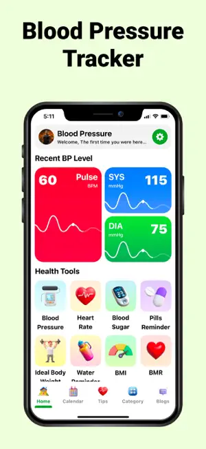 Blood Pressure Monitor:Tracker screenshot 1