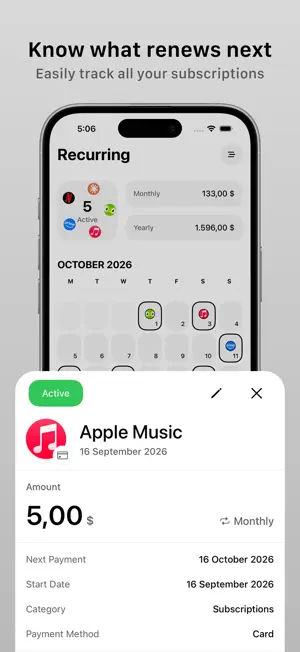 Spendo: Expenses + Subs screenshot 3