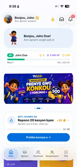 Yorlingo: Aprann Anglè screenshot 3