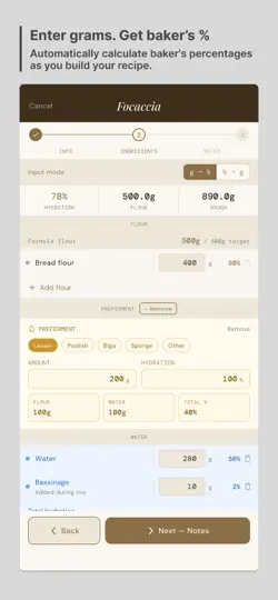 Скриншот Baker's Note: Bread Recipes на iPhone 3