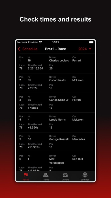 Formula Calendar 2025 Screenshot