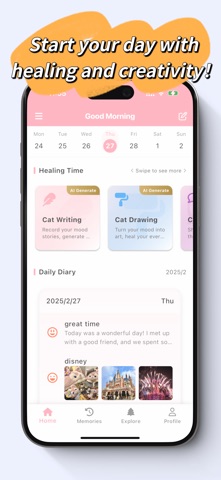 Cat Mood – AI Diary & Tracker Screenshot 1 of 9