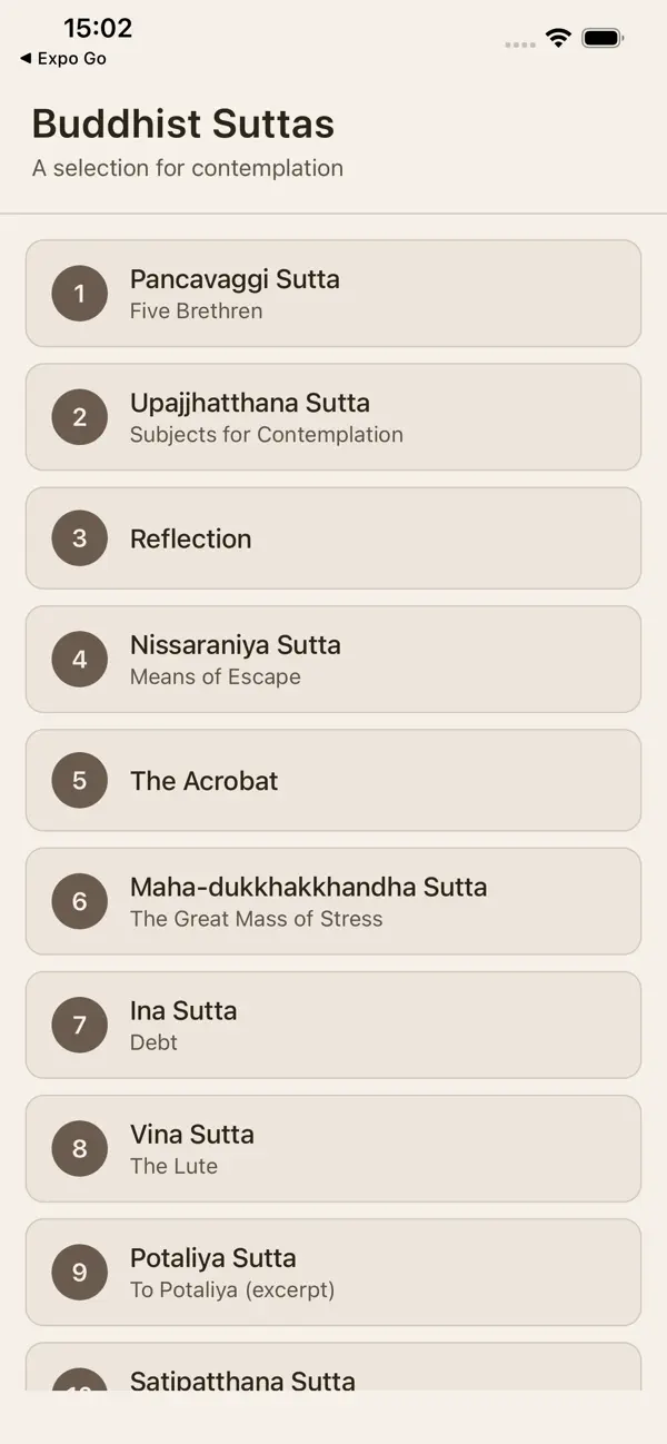 #1. Suttas Selection (iOS) Przez: Pawat Supaongprapa