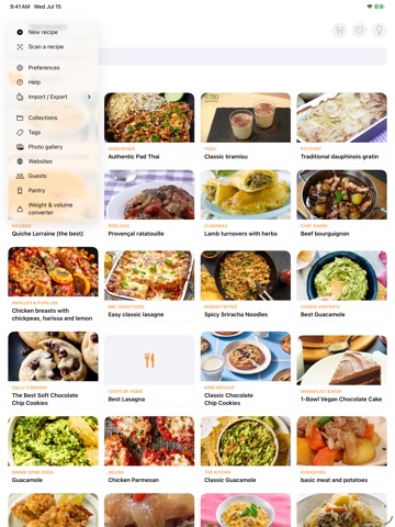 Simmer iPad screenshot