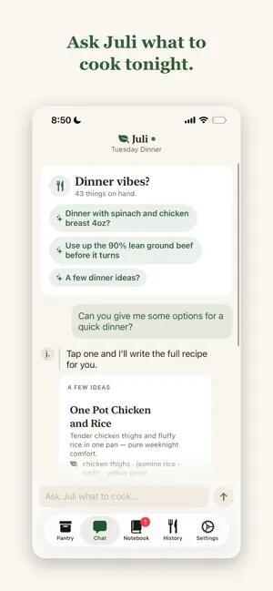 Julienne: Pantry & Meal AI screenshot 1