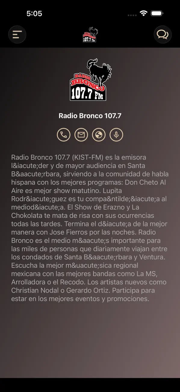 Screenshot #3 pour Radio Bronco 107.7