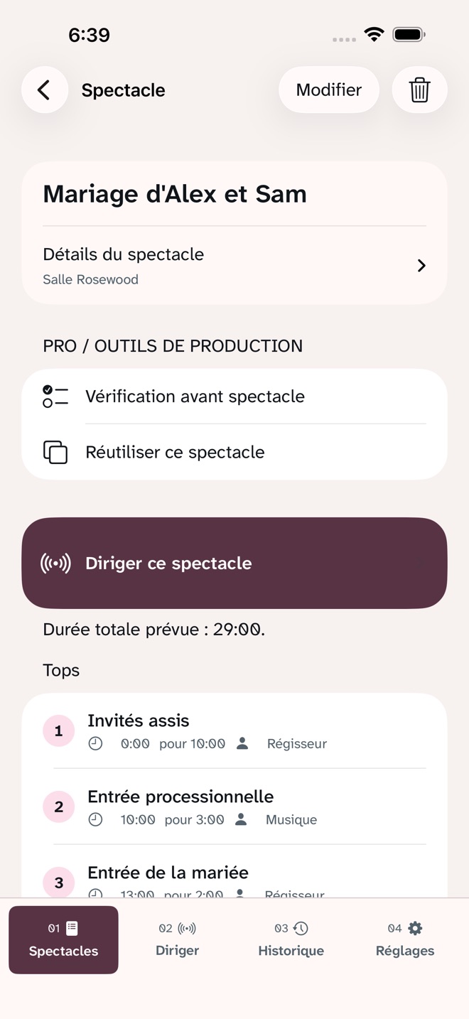 CueWing: Run of Show screenshot 2