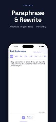 Writing & Paraphrase - Textrix Screenshot 1 of 6