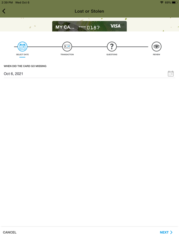 PCU Card Connect iPad screenshot