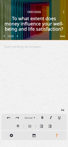 One Question per Day iPhone screenshot