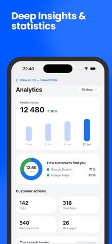 Business Profile for Google iPhone screenshot