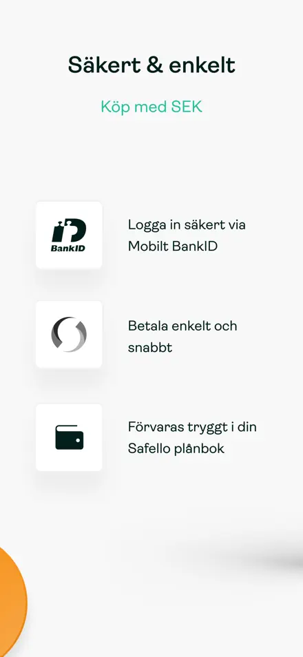 Safello app screenshot 5
