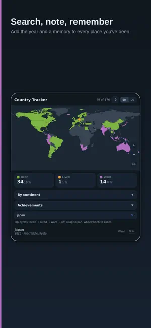 Country Tracker screenshot 1