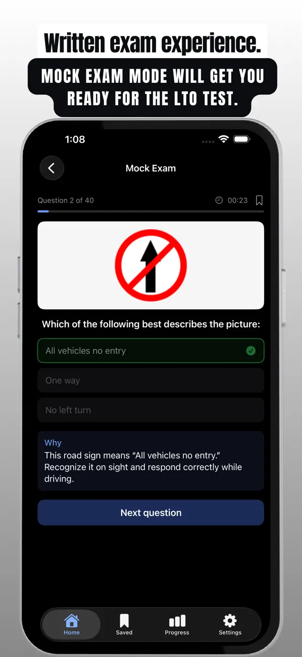 Screenshot #3 pour LTO Driver's License Exam Test